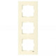 Рамка тройная вертикальная VIKO Karre крем 90960232
