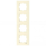 Рамка четверная вертикальная VIKO Karre крем 90960233