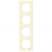 Рамка четверная вертикальная VIKO Karre крем 90960233