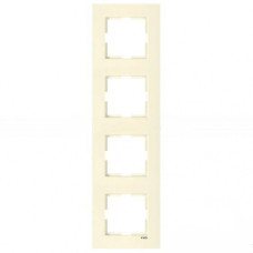 Рамка четверная вертикальная VIKO Karre крем 90960233