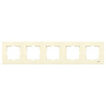 Рамка п'ятірна горизонтальна VIKO Karre крем 90960214