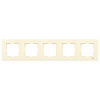 Рамка пятерная горизонтальная VIKO Karre крем 90960214