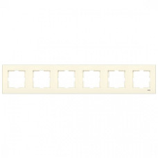 Рамка шестерная горизонтальная VIKO Karre крем 90960235
