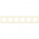 Рамка шестерная горизонтальная VIKO Karre крем 90960235