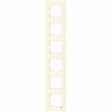 Рамка шестерная вертикальная VIKO Karre крем 90960225