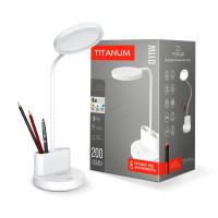 Настольная лампа с аккумулятором TITANUM TLTF-011W 6W 2700-6000K белая