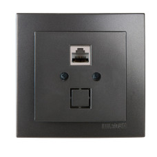 Розетка компьютерная CAT5e NILSON Touran Антрацит 24161044