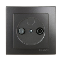 Розетка TV-SAT проходная NILSON Touran Антрацит 24161036