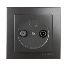 Розетка TV-SAT проходная NILSON Touran Антрацит 24161036