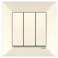 Выключатель трехклавишный VIKO Meridian крем 90970268-WH