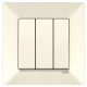 Выключатель трехклавишный VIKO Meridian крем 90970268-WH
