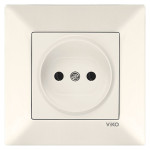 Розетка одинарная б/з VIKO Meridian крем 90970207-WH
