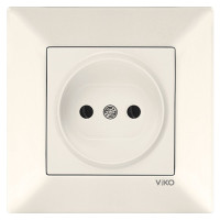 Розетка одинарная б/з VIKO Meridian крем 90970207-WH