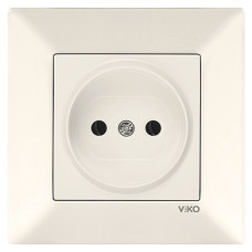 Розетка одинарная б/з VIKO Meridian крем 90970207-WH