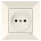Розетка одинарная б/з VIKO Meridian крем 90970207-WH