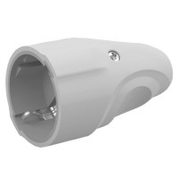 Гнездо с заземлением усиленное прямое NX1008 NEOMAX белое