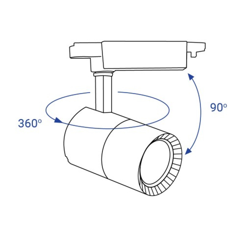 Трековый светодиодный светильник FERON AL103 COB 30W 2700LM 4000K IP40 белый 29515