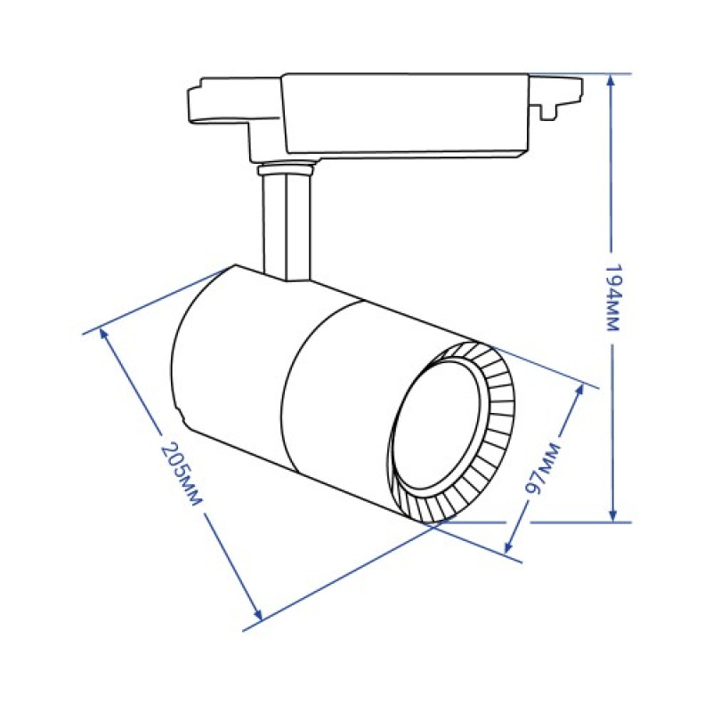 Трековый светодиодный светильник FERON AL103 COB 30W 2700LM 4000K IP40 белый 29515