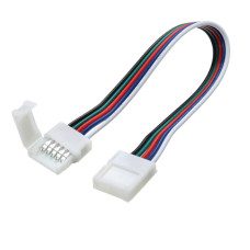 Коннектор для LED лент RGBW OEM №22 10mm 2 зажима через провода 15 см 5pin SC-22-SW-15-5