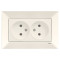 Розетка двухмесная б/з VIKO Meridian крем 90970255-WH