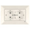 Розетка двухмесная с/з VIKO Meridian крем 90970256-WH
