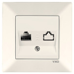 Розетка компьютерная VIKO Meridian крем 90970232-WH