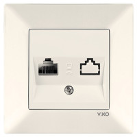 Розетка компьютерная VIKO Meridian крем 90970232-WH