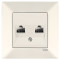 Розетка компьютерная двойная VIKO Meridian крем 90970234-WH