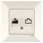 Розетка телефонная VIKO Meridian крем 90970213-WH
