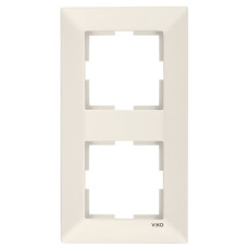 Рамка двойная вертикальная VIKO Meridian крем 90979032-WH
