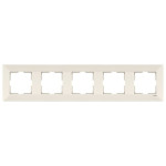 Рамка пятерная горизонтальная VIKO Meridian крем 90979015-WH