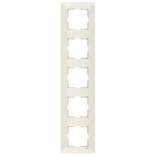 Рамка пятерная вертикальная VIKO Meridian крем 90979035-WH