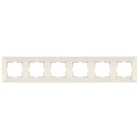Рамка шестерная горизонтальная VIKO Meridian крем 90979016-WH