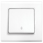 Выключатель одноклавишный проходной VIKO Linnera белый 91400004