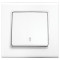 Выключатель одноклавишный проходной VIKO Linnera белый 91400004