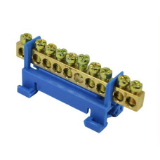 Нулевая шина LEMANSO на DIN-рейку №10 / LMA019