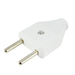 Вилка плоская LUXEL 1006 без заземления белая