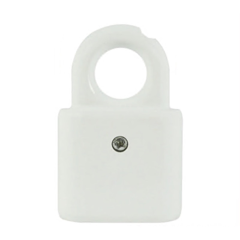 Штепсель плоский LUXEL 1024 с кольцом белый