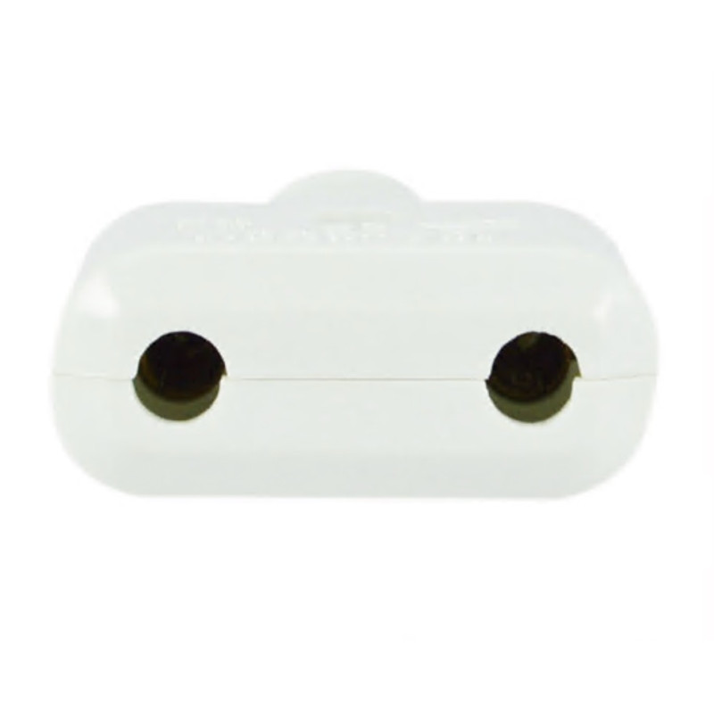 Штепсель плоский LUXEL 10061 белый