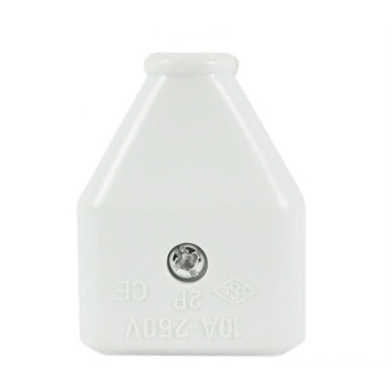 Штепсель плоский LUXEL 10061 белый