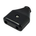 Штепсель плоский LUXEL 11061 черный