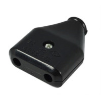 Штепсель плоский LUXEL 11061 черный