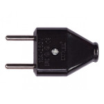 Вилка плоская LUXEL 1106 без заземления черная