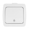 Выключатель El-BI Alsu проходной одноклавишный накладной белый IP20 (504-010200-209)