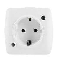 Розетка El-BI Alsu одинарная с/з накладная белая IP20 (504-010200-217)