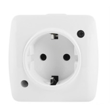 Розетка El-BI Alsu одинарная с/з накладная белая IP20 (504-010200-217)