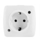 Розетка El-BI Alsu одинарная с/з накладная белая IP20 (504-010200-217)