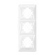 Рамка тройная вертикальная VIDEX BINERA белая (VF-BNFR3V-W)