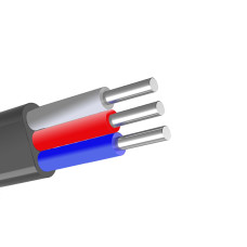 Кабель алюминиевый АВВГ-П 3х2,5 мм² черный плоский Прикарпаткабель