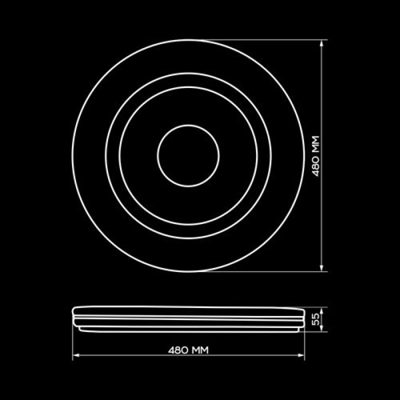 Светильник светодиодный Biom SMART SML-R23-80 3000-6000K 80ВТ 480х55ММ 5600Lm
